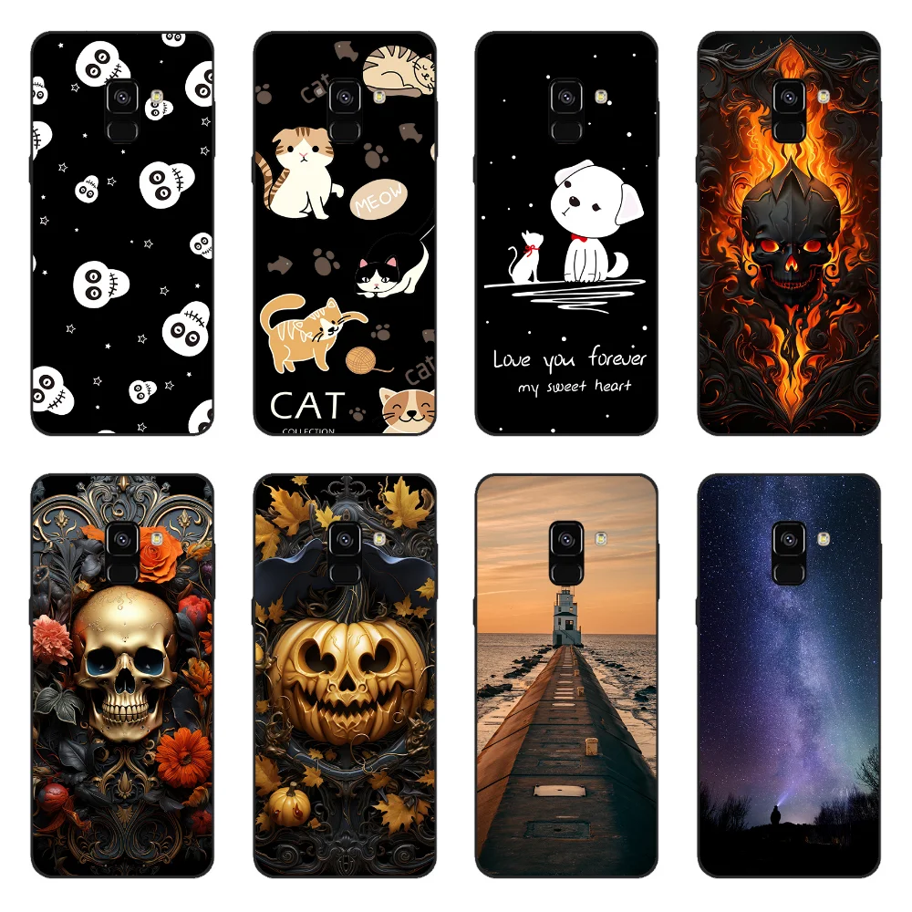 For Samsung Galaxy A8 2018 A530 A530F Case Silicon Soft TPU Phone Cover For Samsung A8 Plus 2018 A730 A730F Case Black Coques