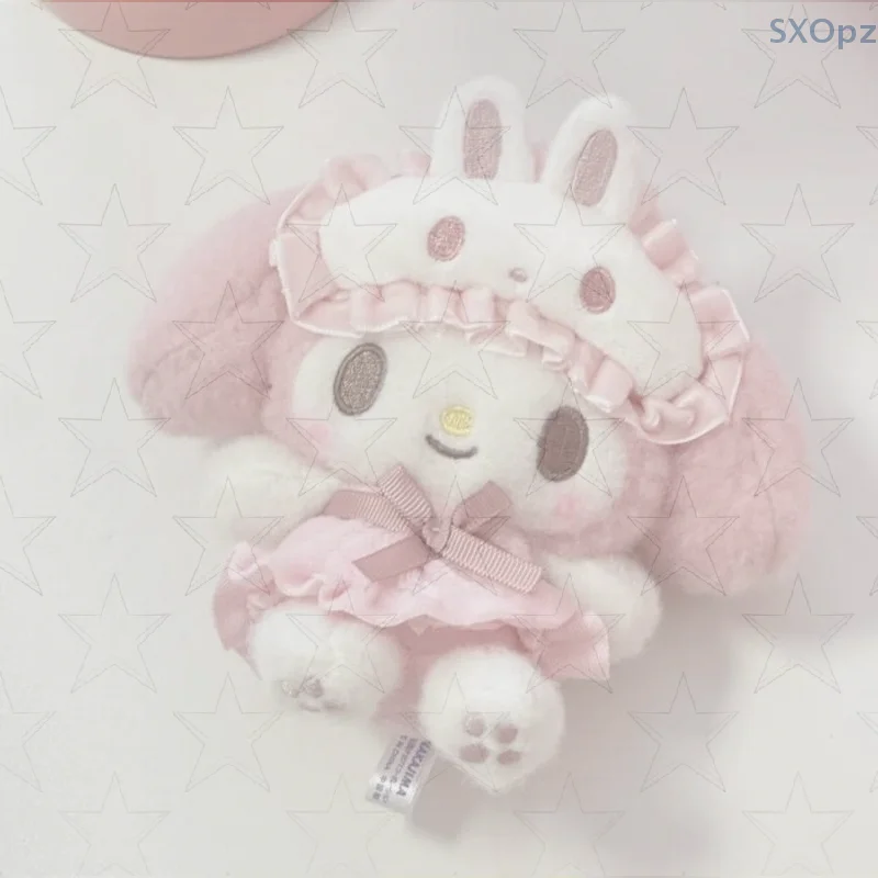 Dibujos animados Anime My Melody usando gafas muñeco de peluche llavero Kawaii pareja mochila colgante regalo