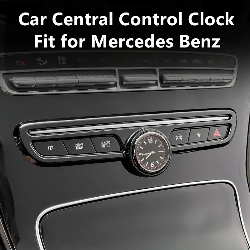 Car Center Clock Center Button Decorative Frame Low-end Upgrade Clock For Mercedes-Benz GLC Class W253 2016-2022