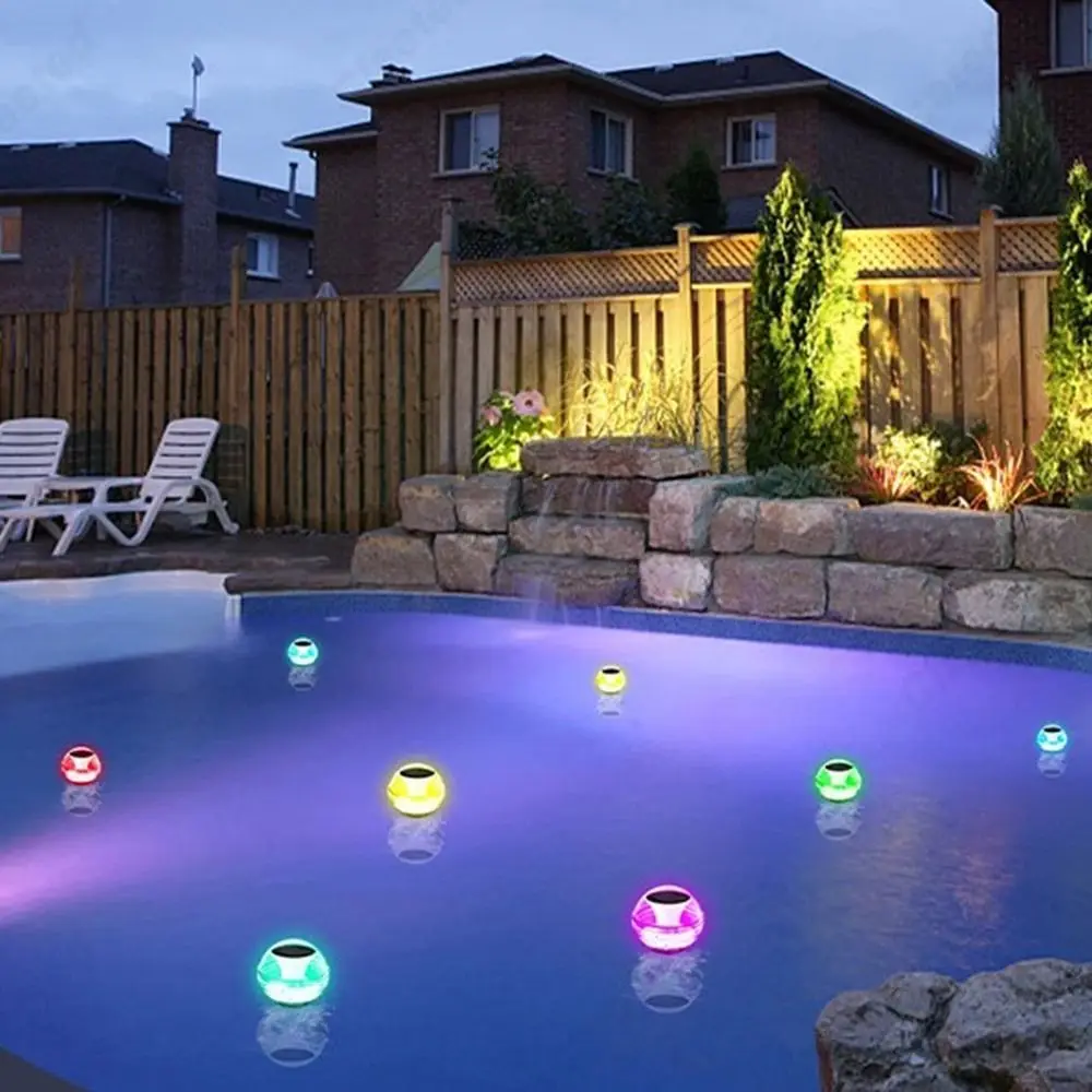 

Solar Powered Solar Water Floating Light Three-Mode Color Changing Outdoor Night Lights Durable Waterproof