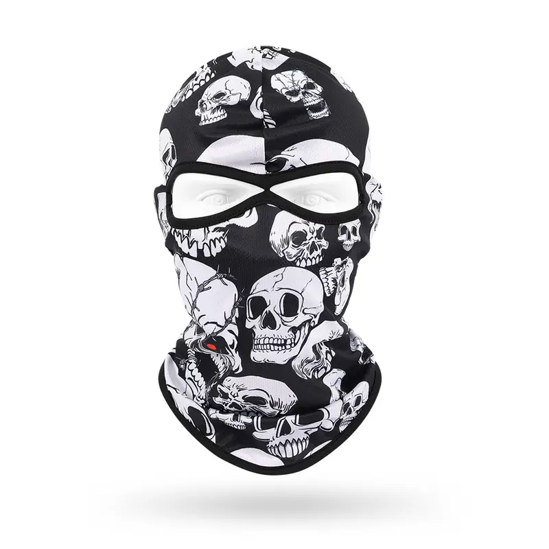 2 Holes Skull Balaclava Outdoor Motorcycle Riding Face Mask Windproof Caps Rider Head Cover Ski Masks MTB Bicycle Headgear - Image 31