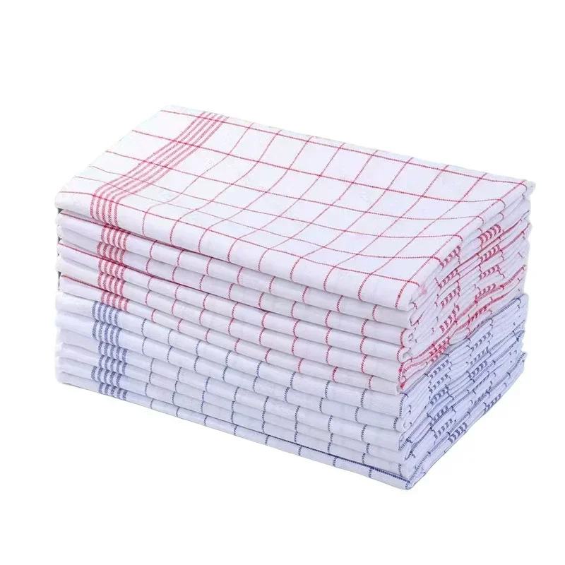 

1/4/6 шт. классическое клетчатое полотенце для мытья посуды, мягкое кухонное полотенце большого размера, подходит для чистки баров и кухни