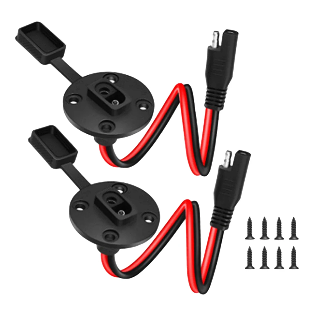 2X Plug,Solar SAE Sidewall Port , Quick Connect for Battery Charger