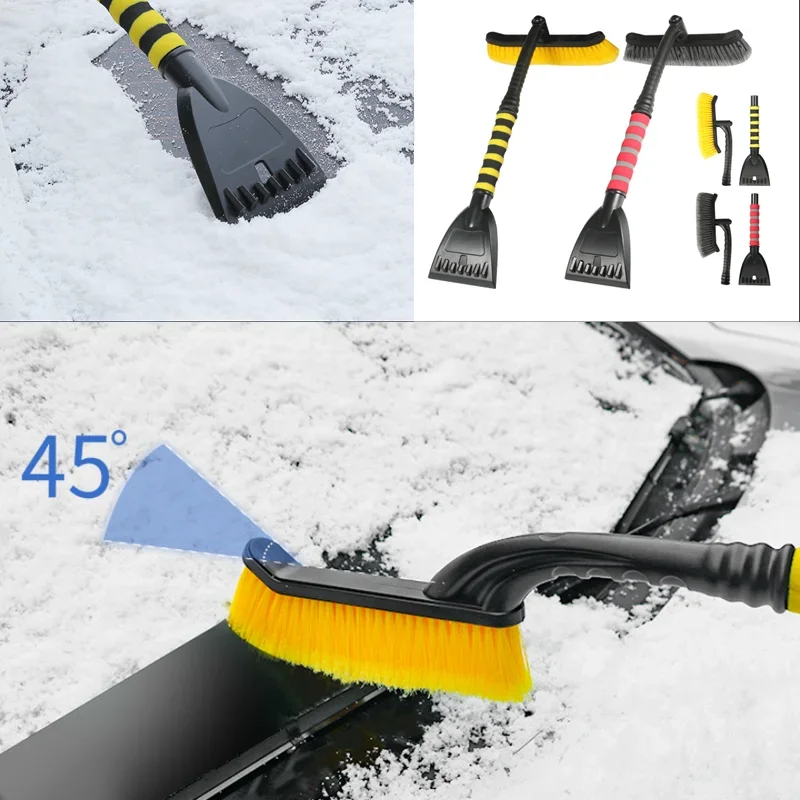 

Winter Detachable Car Snow Sweeping Shovel Extendable Snow Brush EVA Foam Handle Auto Cleaning Ice Scraper Remover 2-in-1 Tools