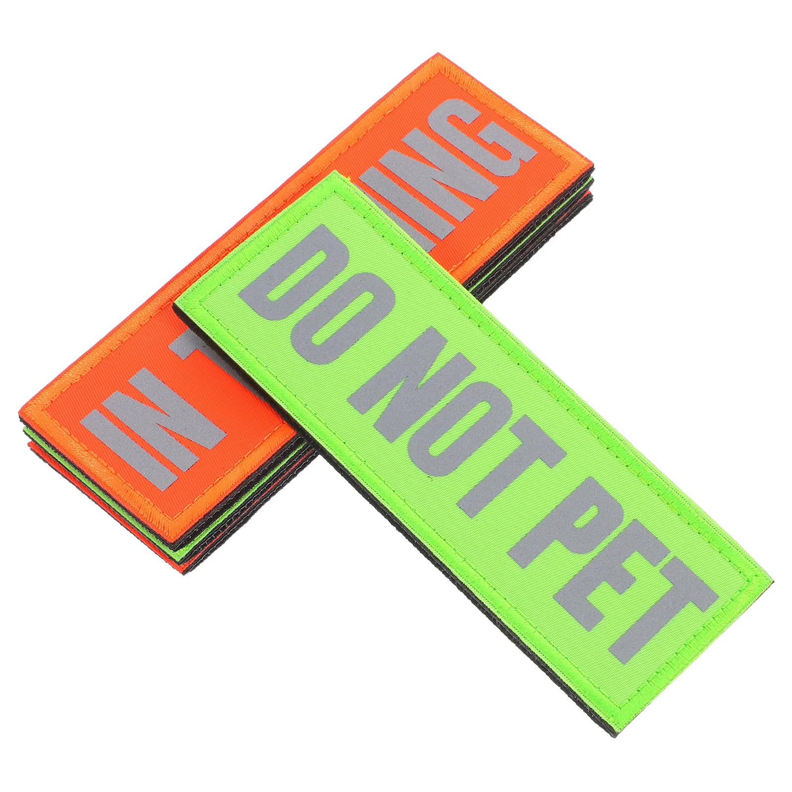 

4Pcs Reflective Pet Safety Patches No Pet Tag Dog Harness Vest Removable Training Working Dog Equipment