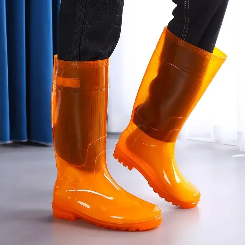 Man Shoes Loafers Pvc Waterproof Non-slip Rain Boots for Men Fishing Comfortable Wear-resistant 2024 On Offer Original Adult New