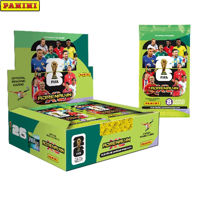 Nuevas Tarjetas Panini 2026 Adrenalyn XL FIFA World Cup, PAQUETE de 8 Tarjetas Coleccionables