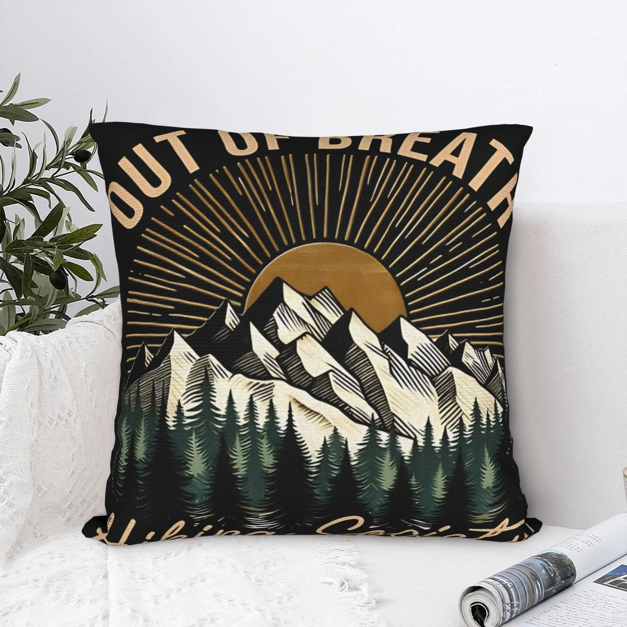 Camping is My Therapy Pillow Cover  Comfy Cushion Cover Novelty Pillow Case For Living Room Bed Chair