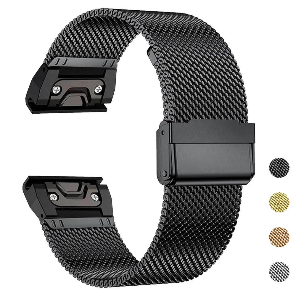 

20 22 26 мм для Garmin Fenix 8 51 мм 7X 7 Pro Fenix 6X 6 5X 5Plus Tactix 7 Быстросъемный ремешок из нержавеющей стали Forerunner 965 945