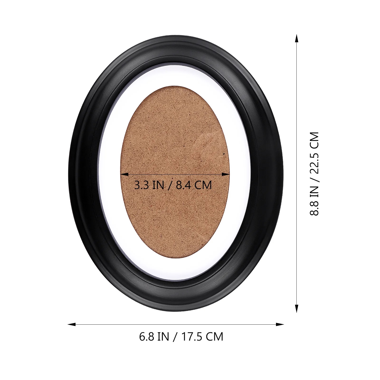 Decoração para casa, moldura oval de madeira, acessório de parede, pendurado, foto de bambu