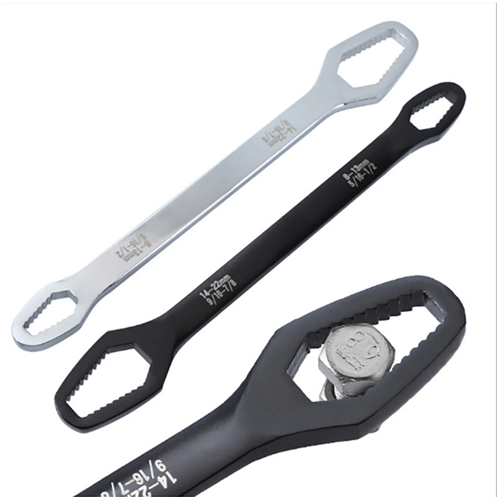 Multifunctional Universal Double Ended Wrench Suitable for Metric 8mm to 22mm Nuts and Bolts for Home Maintenance Tools