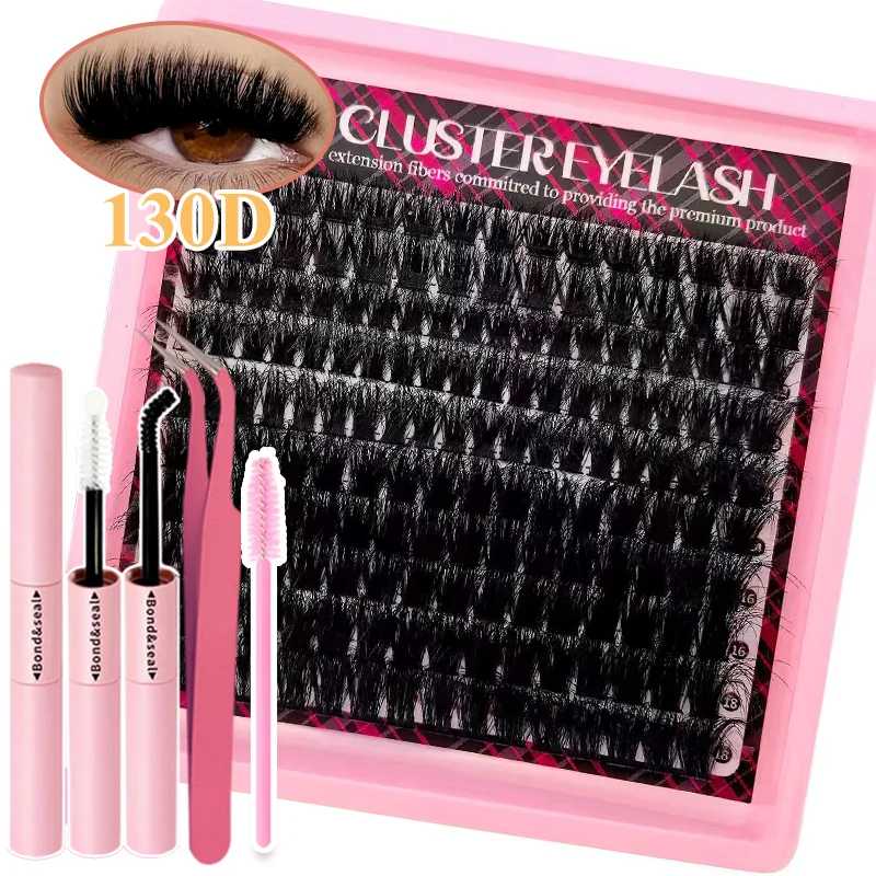 DIY Wimpernverlängerungs-Set 8-16mm Gemischte Längen Flauschige Cluster-Wimpern Wiederverwendbare Weiche Wimpern Natürliches Volumen für den Täglichen Gebrauch für Anfänger – Detail 6