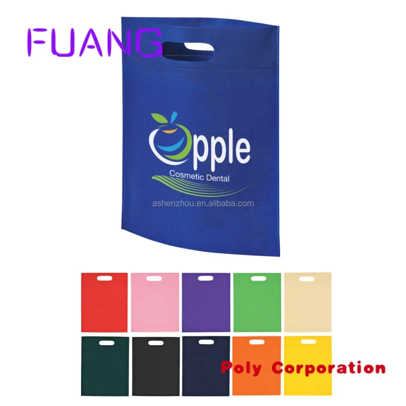 Custom  Best multi function custom d cut handle non-woven bag reusable shopping flat non woven bag