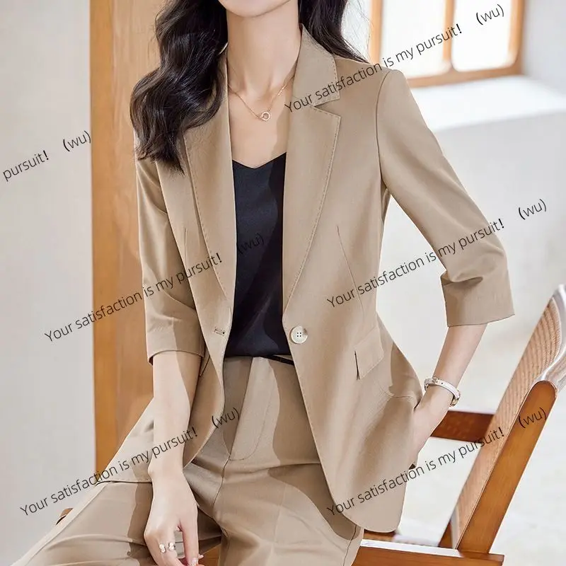 Women's fine overalls set, two-piece formal suit, coat, pants