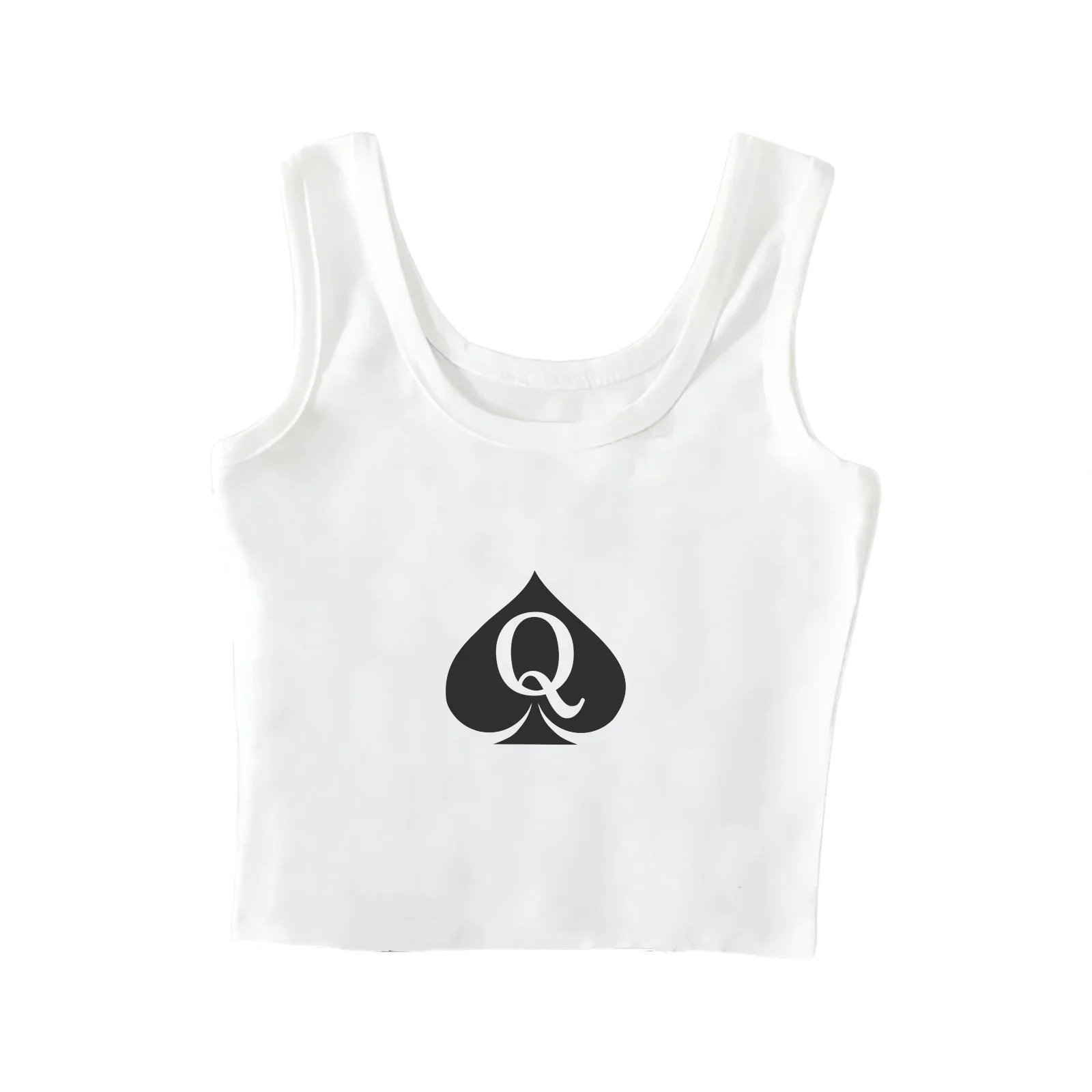 “Queen Of Spade” Womens Double Lined Tank Tops Crop Summer Fashion Clothing 2026