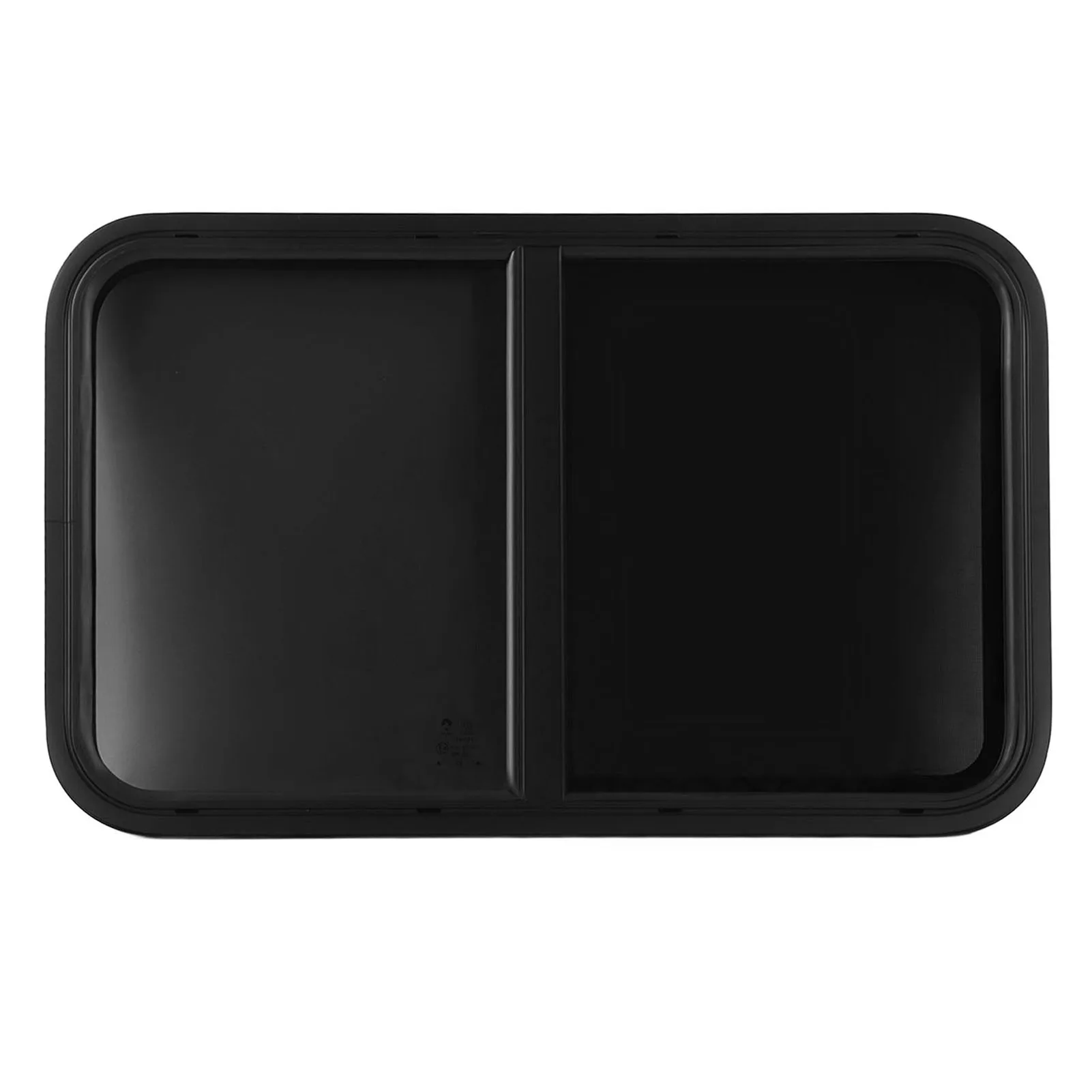 RV Window Rounded Corner Push Pull Style UV Proof Sealed Black Powder Coating for Camper Engineering Vehicle
