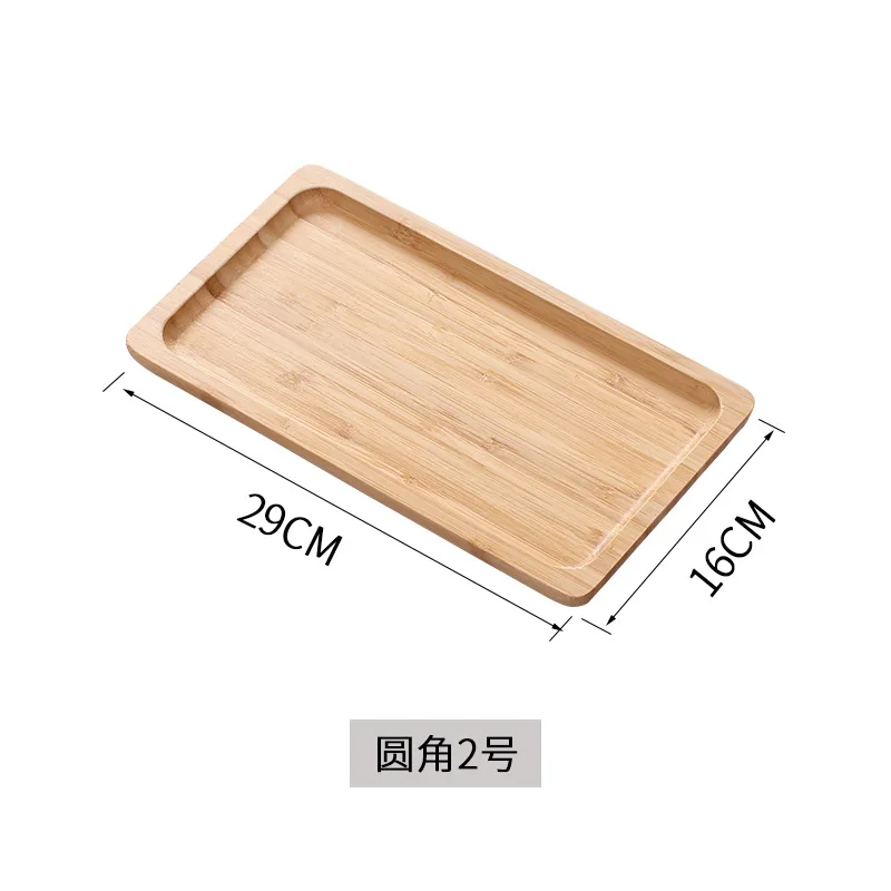 Bamboo Tray Rectangular Tea Tray Bamboo Saucer Hotel Dinner Plate Storage Tray Tableware Set Bread Dinner Plate Home Decor