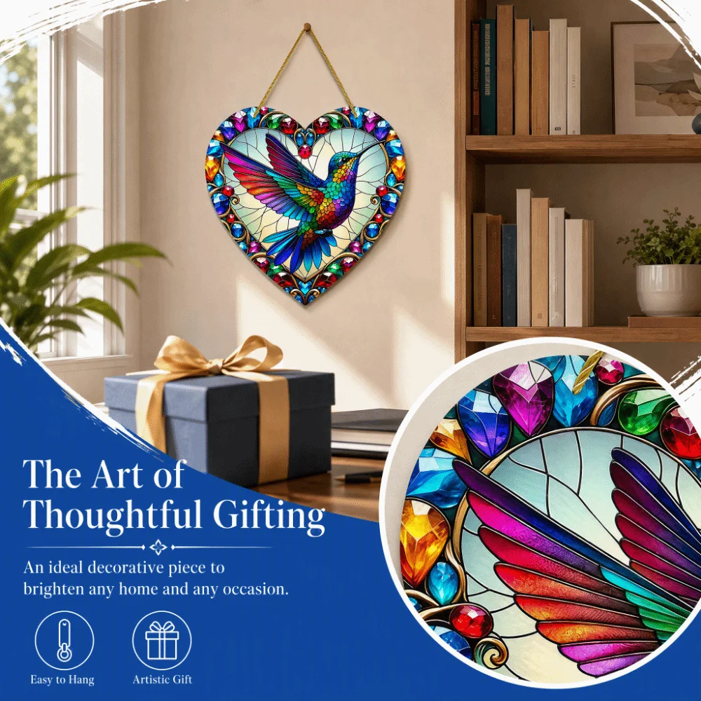 Acrylic Hummingbird Ornaments 7.87in Creative Design Window Pendant Decor Hanging Decor DIY Craft Housewarming Gift Window Decor