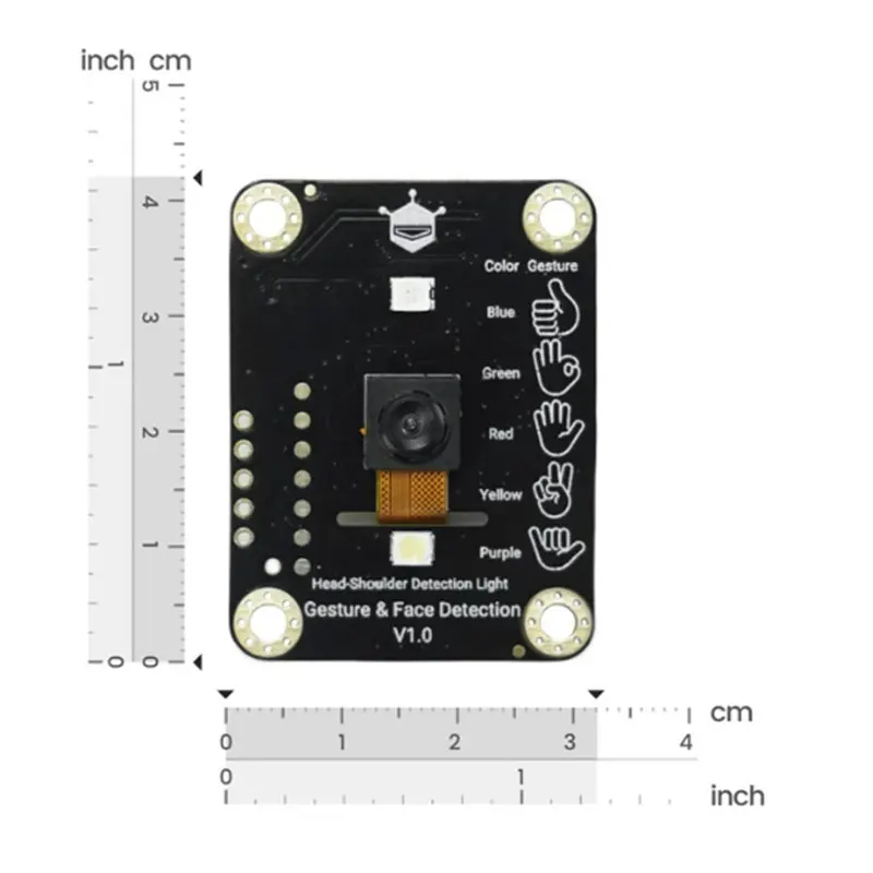 Gravity: Offline Edge AI Gesture & Face Detection Sensor – 5 Gestures, 10 Faces, 3m (Arduino/ RPi/ ESP32)