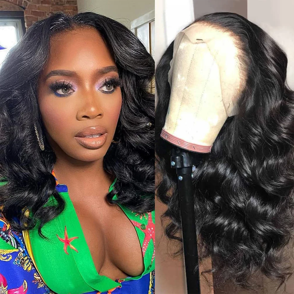 

Loose Deep Lace Front Wig 200% density HD Transparent Human Hair Wig 13x4 Pre-pluked Glueless Loose Body Wave Lace Frontal Wigs