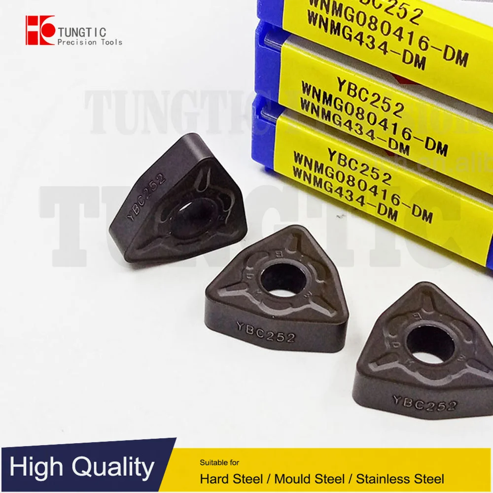 

TUNGTIC WNMG 080416-DM YBC252 WNMG080416-DM Turning Inserts Carbide Cutter For Cast Iron