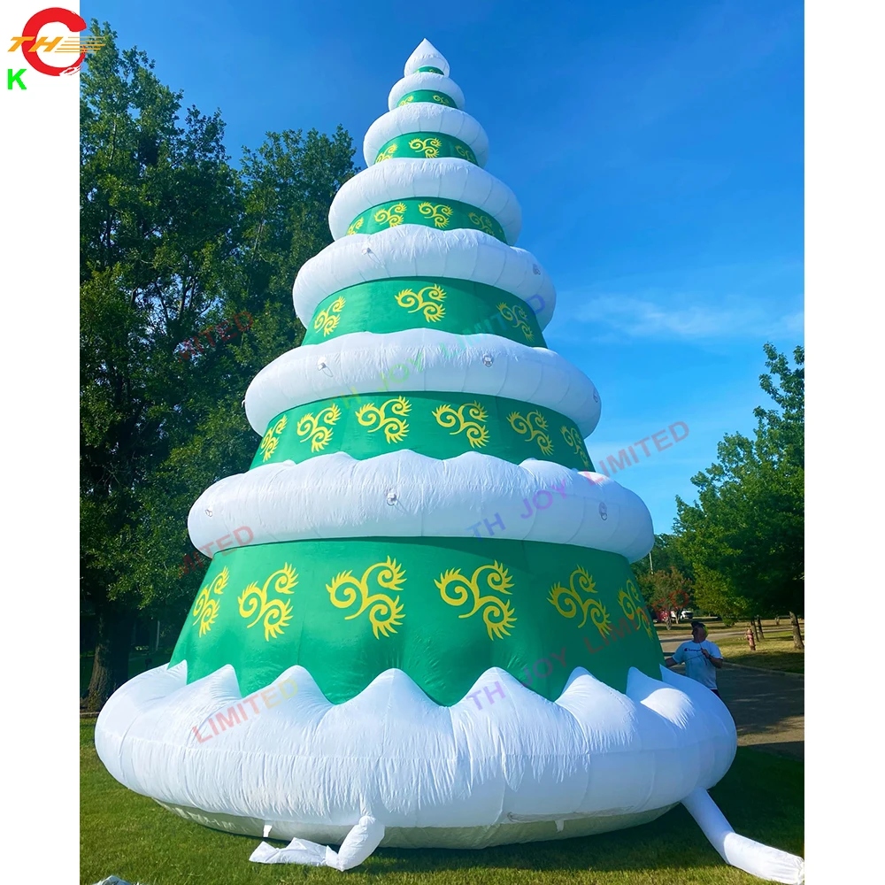 Fast Air Ship 33ft riesiger aufblasbarer Weihnachtsbaum, Hofpark, Weihnachtsdekoration mit Beleuchtung zum Verkauf