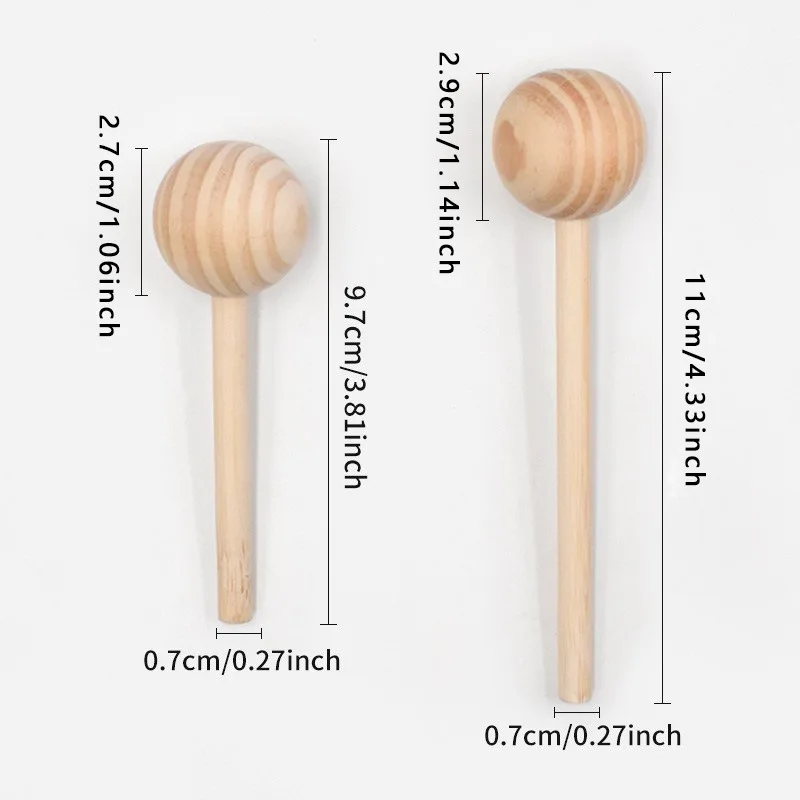 5pcs/lot Wood Ball Stick Wooden Bead Sticks Wood DIY Supplies Wedding Wood Rods for DIY Craft