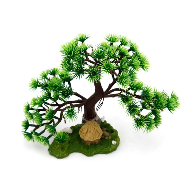 Aquarium Landscaping Decoration Simulation Pine Tree Rockery Bonsai Plant Accessories Decoration Small Tree