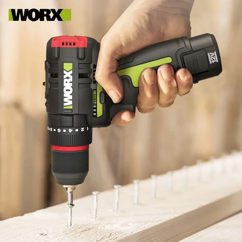 

WORX WU131X Cordless Impact Drill 40Nm 1800rpm 27000bpm Brushless Motor Electric Screwdriver 12V Battery Wireless Power Tools