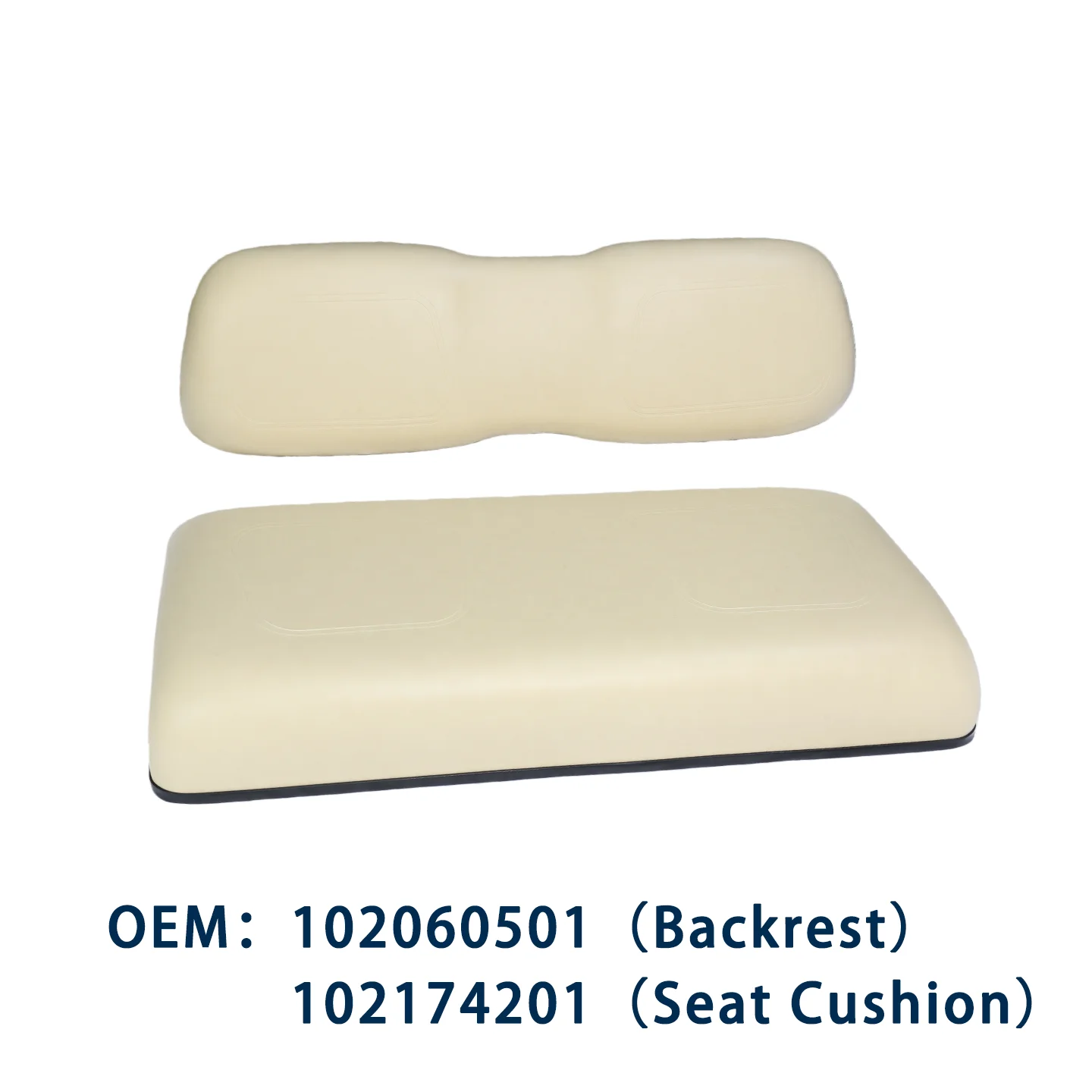 Club Car DS Seat Cushion and Backrest Set Golf Cart Parts OEM 102060501 102174201