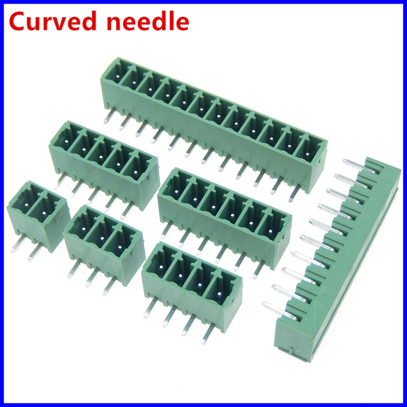 5PCS Pitch 3.81MM bent pin socket PCB 2P3P4P5P6P terminal Suitable for KF2EDGK plug