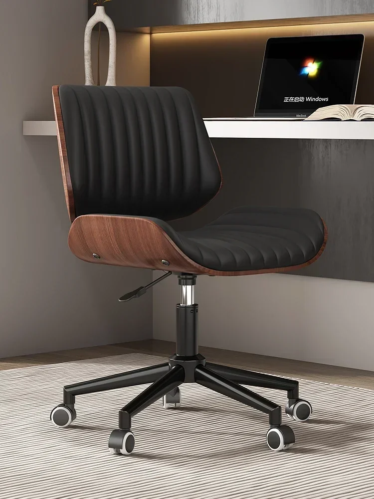 

Italian Solid Wood Computer Chair, Light Luxury Home Long-term Study Chair, Rotating and Lifting Bedroom Conference Office Chair