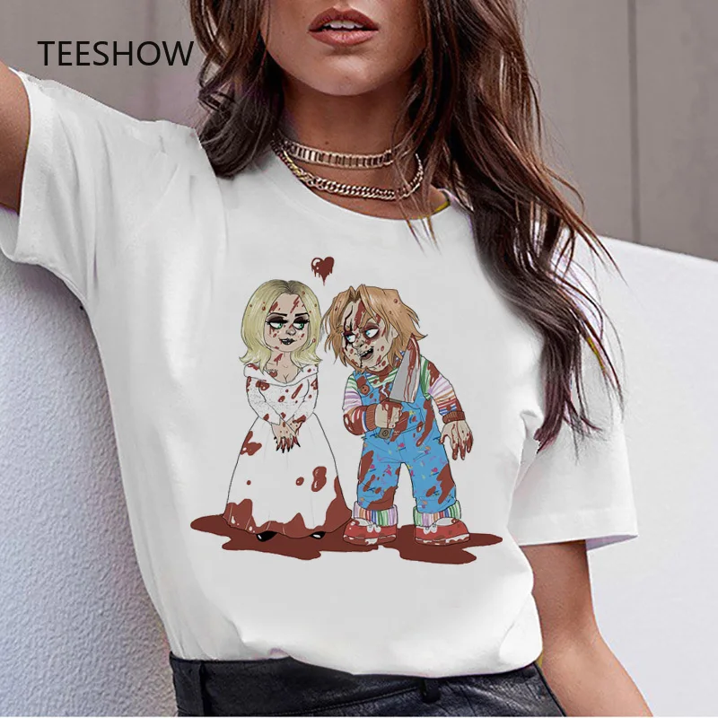 Chucky Horror cool women new t shirt streetwear tee shirts female white short sleeve printed t-shirt fashion femme top tshirt