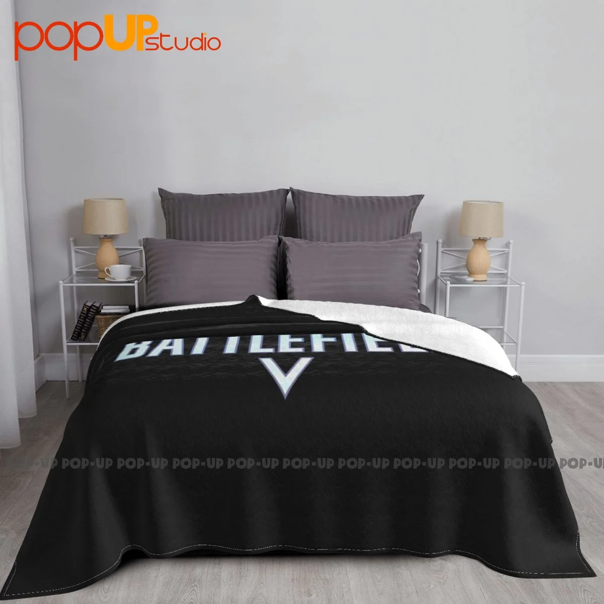 Battlefield V Battlefield Shooter Video Game Logo Daniel Recker Blanket Sheet Super Soft Cover Blanket