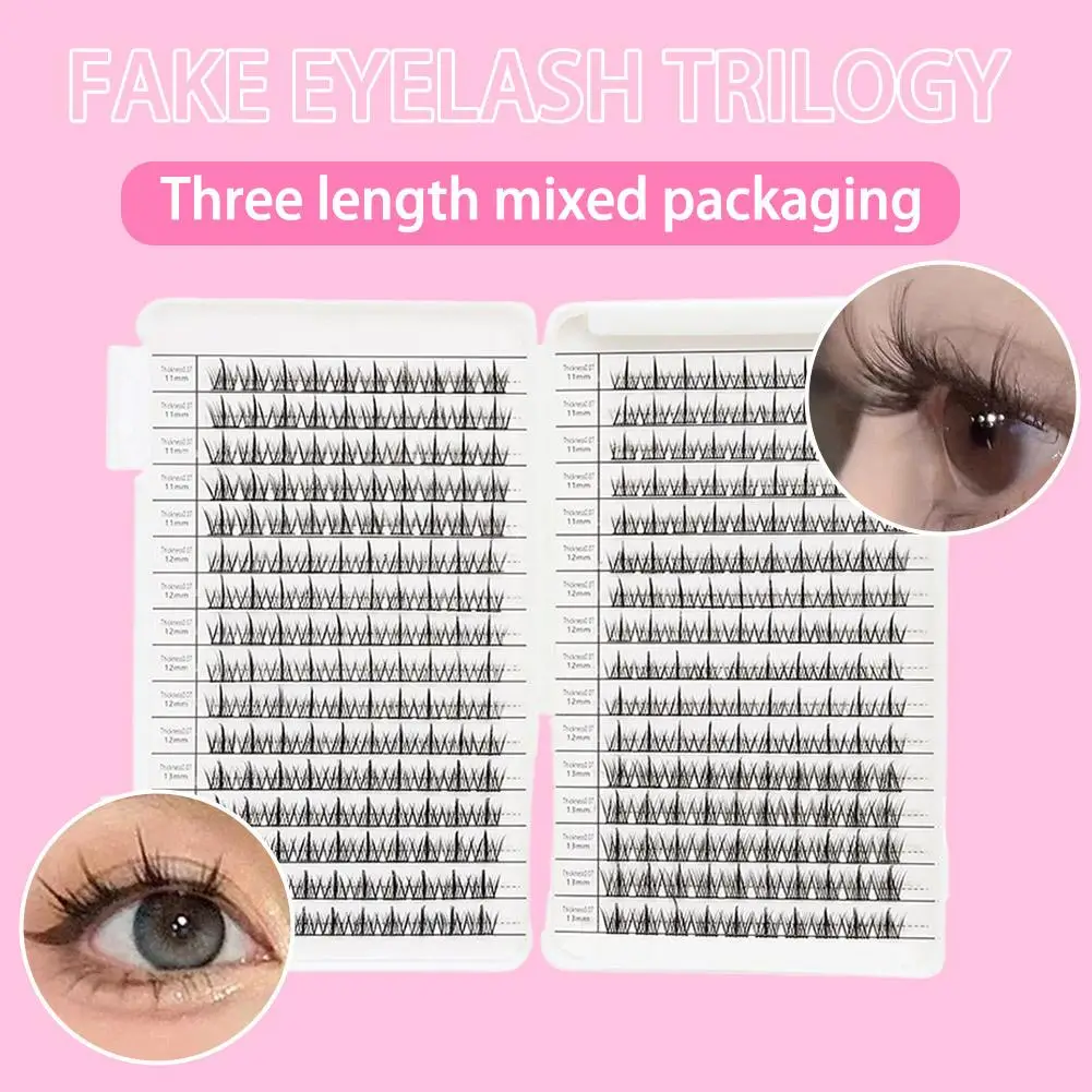 Pestañas postizas segmentadas, aspecto Natural, pestañas de tres pasos, maquillaje DIY, herramienta de extensiones de girasol de gran capacidad, A9U8