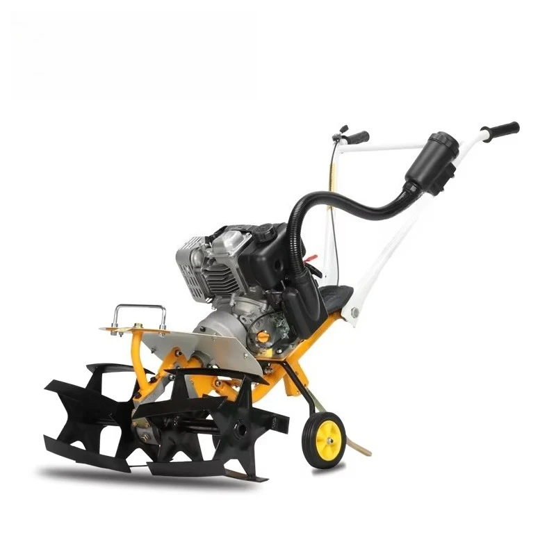 Mini Power Tiller Deep Tillage Small Cultivator Weeding Machine Folding Orchard Trencher Garden Tool
