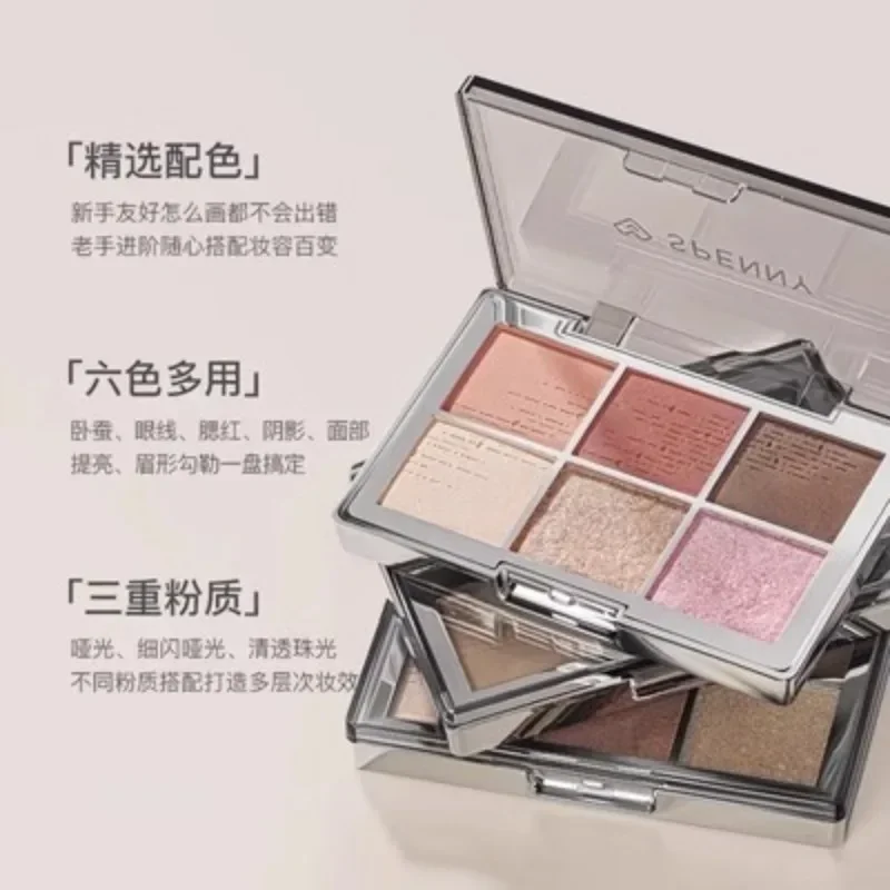 Spenny Spring Eyeshadow Palette Earthy Matte Pearl Fine Glitter Eye Shadow Easy to apply Anti-Fade Cosmetics Rare Beauty Makeup