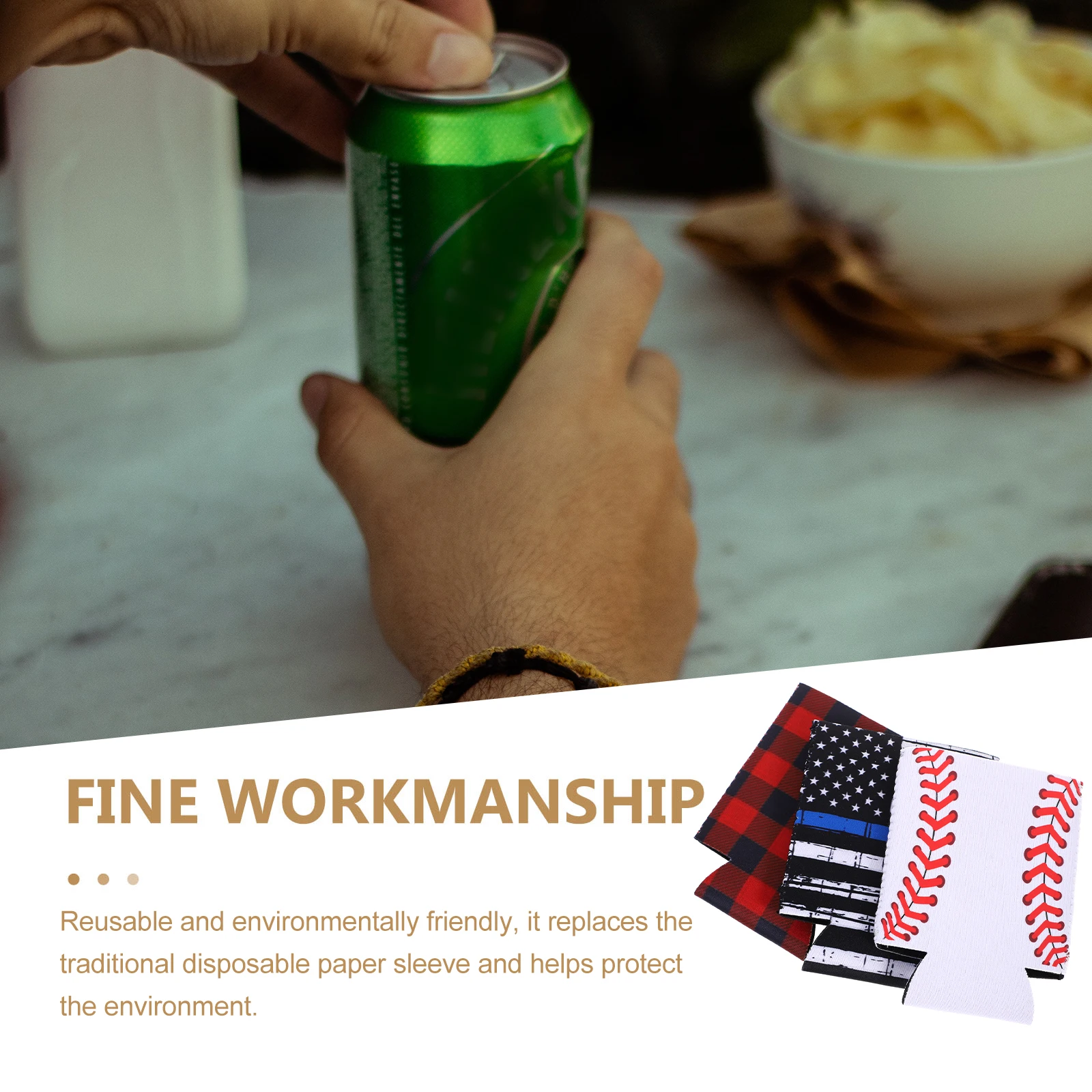 

3Pcs Neoprene Can Covers Thermal Insulated Bottle Sleeves Cooler Sleeves Reusable Drink Holders for Beer Coffee Cups Office Home