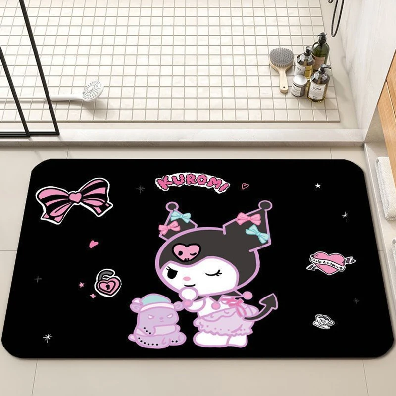 Cartoon Kawaii Kt Cat Carpet Cute Home Decoration Welcome Carpets Bathroom Non-Slip Quick Drying Absorbent Mat Entrance Door Mat