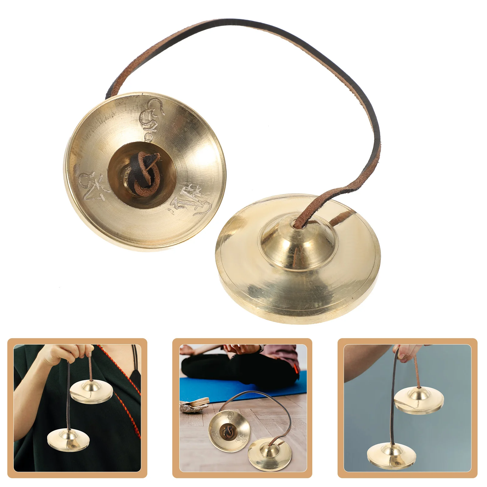 

Copper Vintage Cymbal Bell Hand Meditation Yoga Ceremony Religious Rhythm Percussion Instrument Cymbal Bell Instrument
