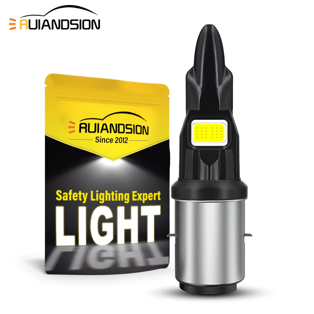 

1Pcs BA20D H6M LED Motorcycles Headlight Signal Lights Hi/Lo Lamps White 12-80V Non-Polarity Fit Motorbike UTV ATV Front Lights