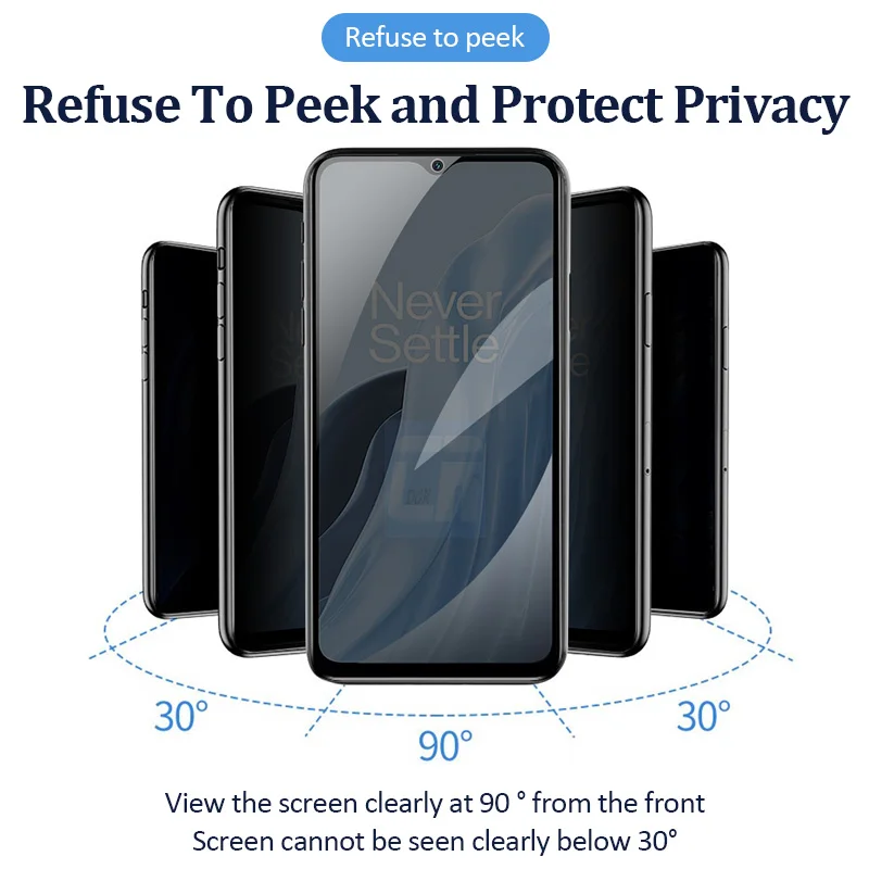 1-3PCS Anti-spy Privacy Screen Protector for OnePlus Ace 2V 10R 10T 9RT 9R 8T 7T 6T Nord CE 3 2 Lite 2T Ceramic Protective Film