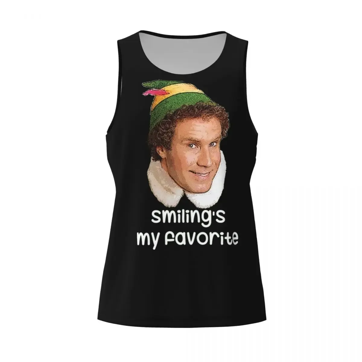 Quick Dry Smiling's My Favorite Buddy The Elf Movie Will Ferrell Gym Tank Muscle Sleeveless Shirt Bodybuilding Breathable Vest