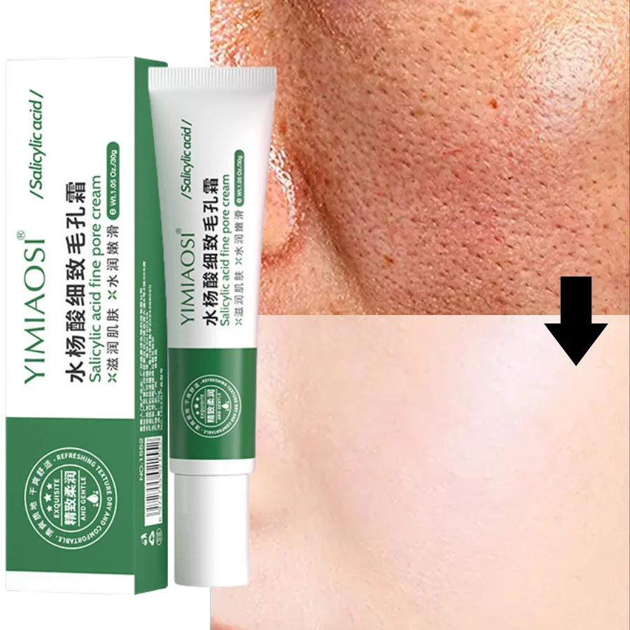 

Daily Salicylic Acid Pore Minimizing Cream Unclogs Pores Smooth Tighten Skin Care Cream Face Deep Cleansing Acne Pit Repair Gel