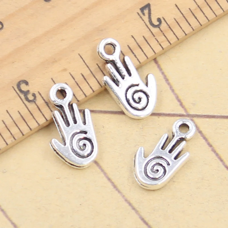 30 sztuk Charms śruba spiralna ręcznie Helix 15x8mm tybetański kolor srebrny wisiorki antyczne tworzenie biżuterii DIY Handmade Craft