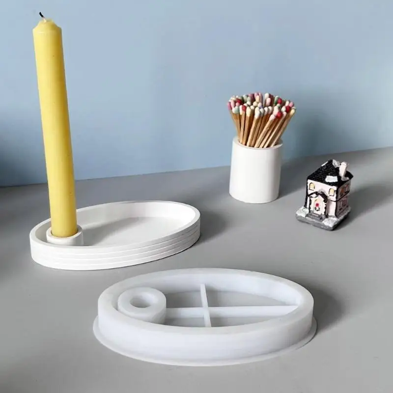 M89A อาหารแม่เหล็กซิลิโคนเกรดอาหารสำหรับผู้ถือเทียนถาดรูปไข่ DIY Crafting Home Decors