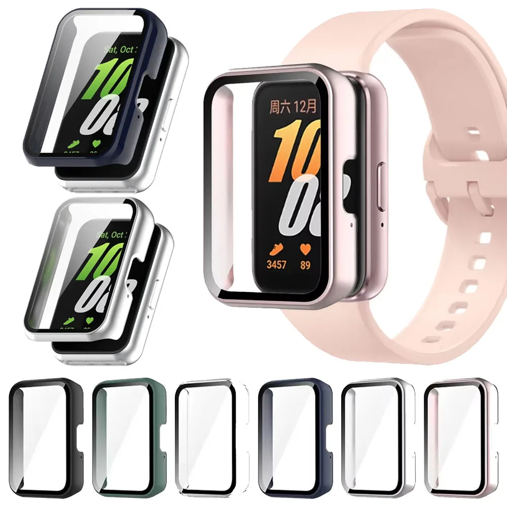 PC Case+Glass For Samsung Galaxy Fit 3 All-around Bumper Screen Protector For Samsung Galaxy Fit3 Anti-scratch Accessories Cover