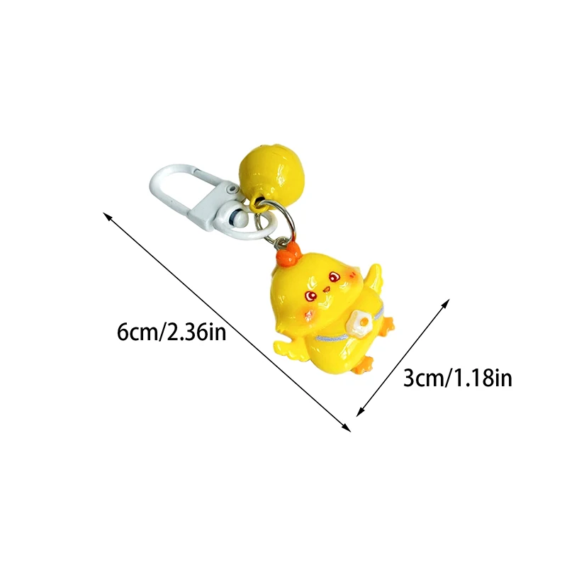 Little Yellow Chicken Chaveiro Para Mulheres Chaveiro Bonito Para Meninas, Amigo Dos Desenhos Animados, Saco Kawaii, Caixa De Fone De Ouvido, Telefone Charme Jóias