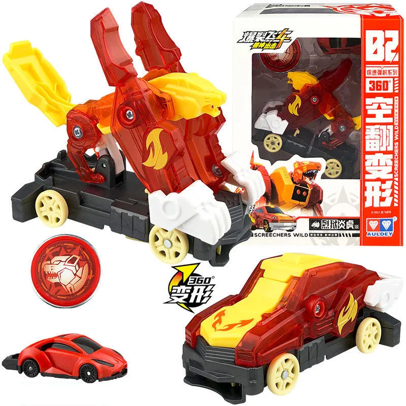 Burst Speed Season 4 Beast Attack Screecheres Wild 720° Flips Transformation Robot Car Action Figure Kids Toy For Children Gifts