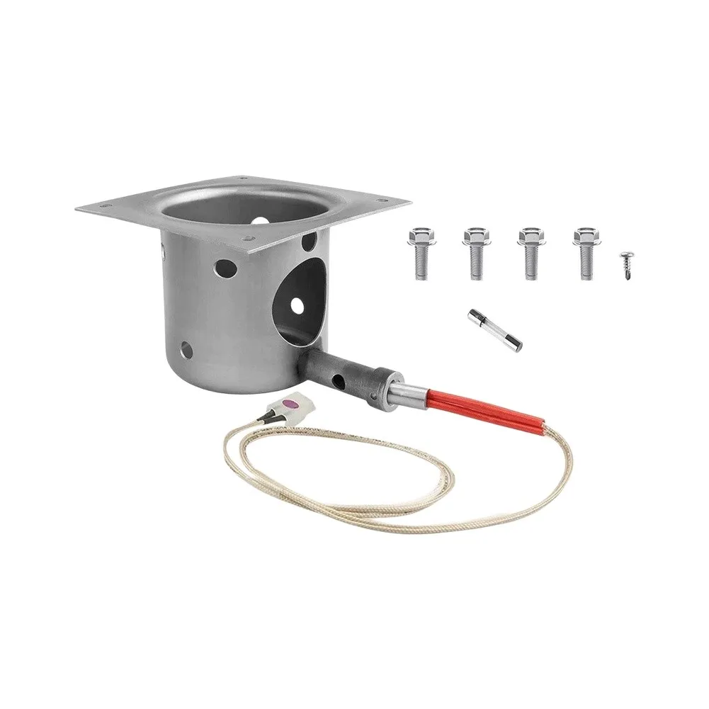 For Weekend BBQ Parties Fire Pot Kit Burn Pot Assembly Fire Pot Ignitor Kit As Shown High Temperature Resistant